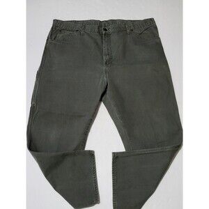 Vintage Dickies Green Work Pants 44x30 Workwear Cargo Canvas Jeans
